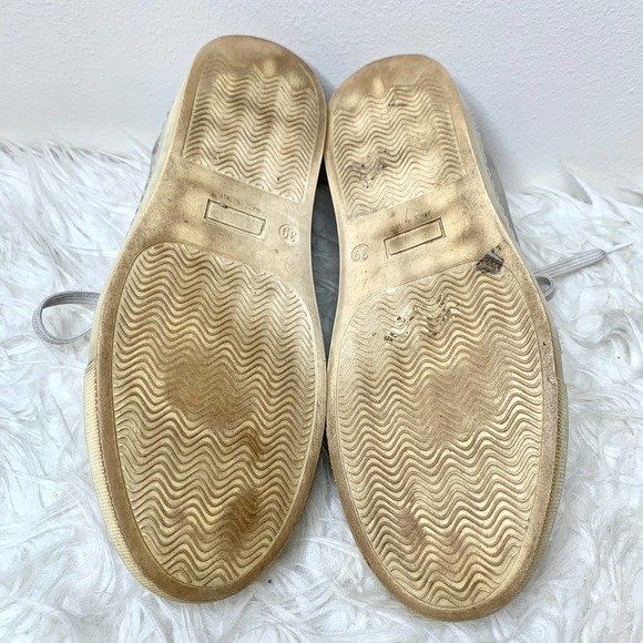 TSTYLISH 'Fierenze' Distressed Look Sneakers Gray‎ Black Made in Italy Size 39 - Picture 7 of 10